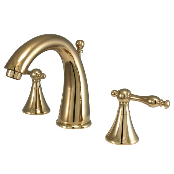 8" Widespread Bathroom Faucet, Polished Brass